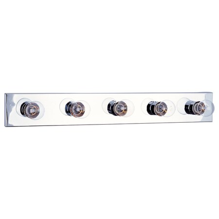 Maxim Five Light Polished Chrome Vanity 4455PC